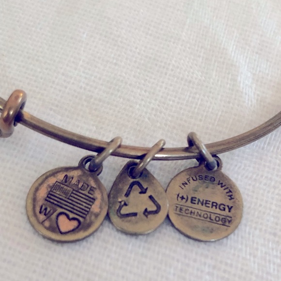 Alex and Ani Path Life Infinity gold charm bracelet adjustable Bangle boho - Picture 7 of 8